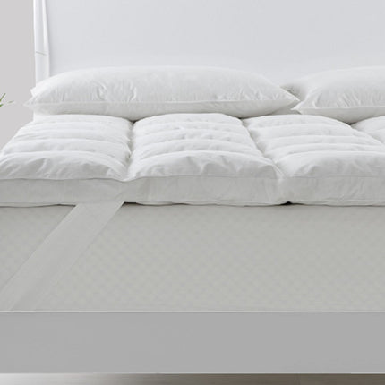 Royal Comfort Duck Feather and Down Mattress Topper 1800GSM Pillowtop Underlay - King - White