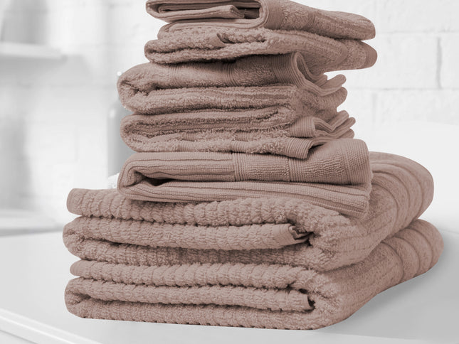 Royal Comfort Eden Egyptian Cotton 600GSM 8 Piece Luxury Bath Towels Set - Rose
