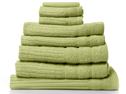 Royal Comfort Eden Egyptian Cotton 600GSM 8 Piece Luxury Bath Towels Set - Spearmint