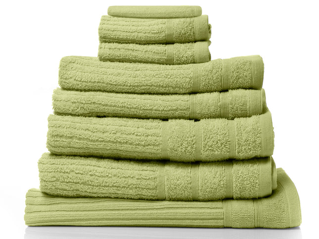 Royal Comfort Eden Egyptian Cotton 600GSM 8 Piece Luxury Bath Towels Set - Spearmint