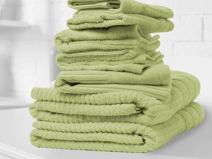 Royal Comfort Eden Egyptian Cotton 600GSM 8 Piece Luxury Bath Towels Set - Spearmint