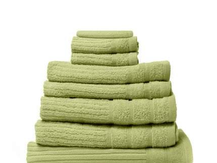Royal Comfort Eden Egyptian Cotton 600GSM 8 Piece Luxury Bath Towels Set - Spearmint