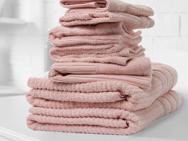 Royal Comfort Eden Egyptian Cotton 600GSM 8 Piece Luxury Bath Towels Set - Blush