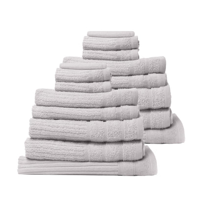 Royal Comfort 16 Piece Egyptian Cotton Eden Towel Set 600GSM Luxurious Absorbent - Sea Holly