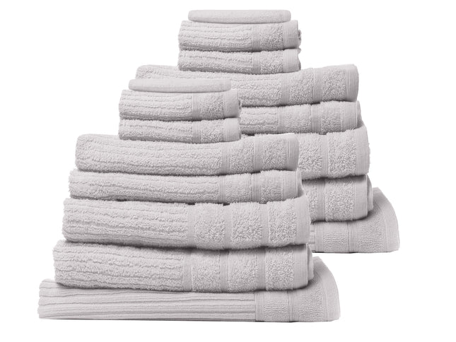 Royal Comfort 16 Piece Egyptian Cotton Eden Towel Set 600GSM Luxurious Absorbent - Sea Holly
