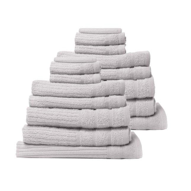 Royal Comfort 16 Piece Egyptian Cotton Eden Towel Set 600GSM Luxurious Absorbent - Sea Holly