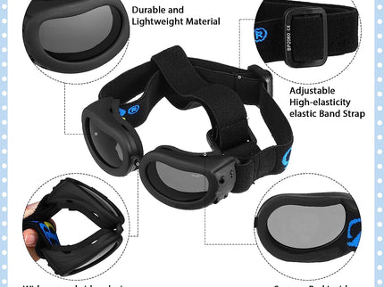 Dog Helmet Goggles, Small Size, Black