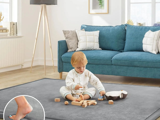 CARLA HOME Baby Play Mat 200x300cm, Thick Foam Crawling Mat, Infants, Grey