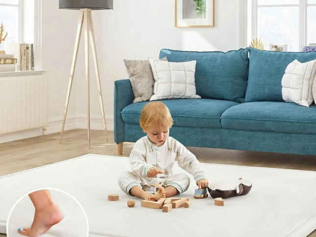 CARLA HOME Baby Play Mat 200x300cm, Thick Foam Crawling Mat, Infants, White
