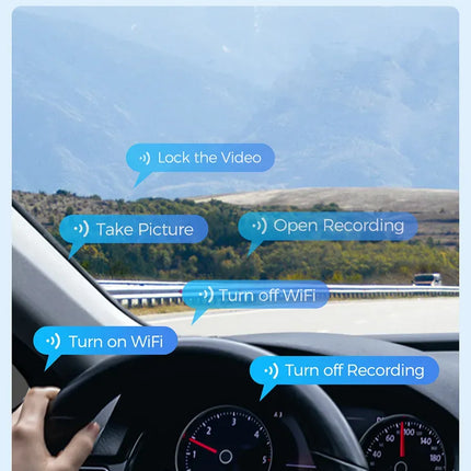 12" Black Rear View Mirror Dash Cam with 4K Front and 1080P Rear, GPS, WiFi6