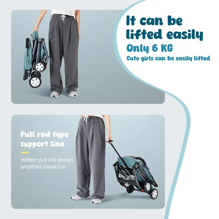 Lightweight Compact Baby Stroller in Black, Easy Fold Design for Travel, Suitable for Ages 0-5 Years