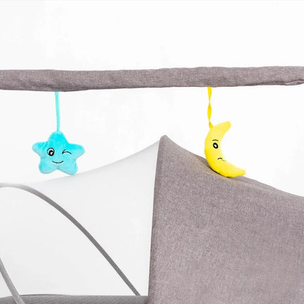 Auto-Swing Electric Baby Crib Cradle in Blue with Bluetooth and Lullabies