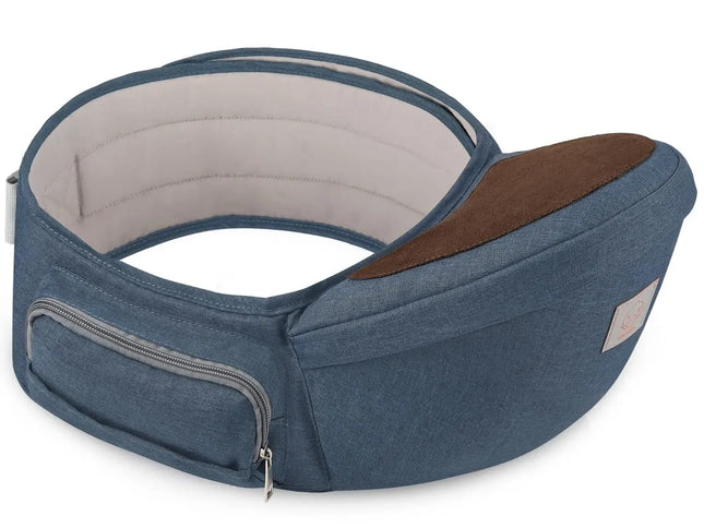 Adjustable Baby Carrier Waist Sling in Blue - Lightweight Hip Seat for 0-36 Months
