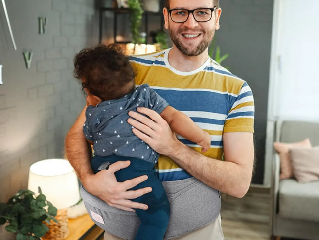 Adjustable Baby Carrier Waist Sling in Blue - Lightweight Hip Seat for 0-36 Months