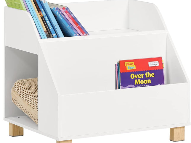 Kids Storage Bookcase 3 Compartments, White