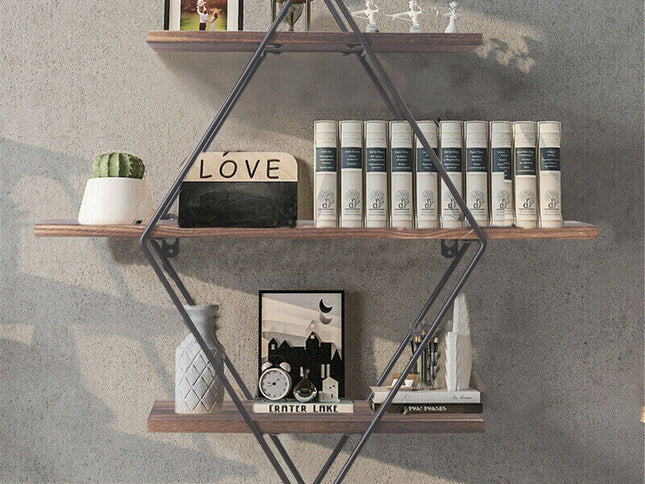 Vintage Rustic Wooden Floating Shelves