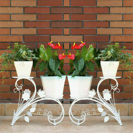 Set of 2 Plant Stand Wedding Garden Flower Shelf Rack