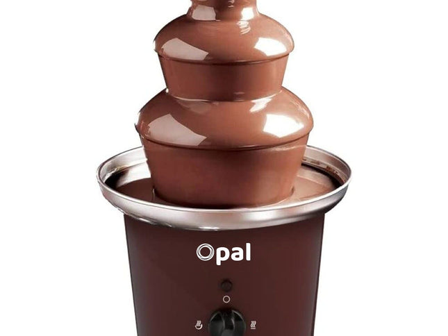 3-Tier Electric Chocolate Fondue Fountain Stainless Steel 0.9L