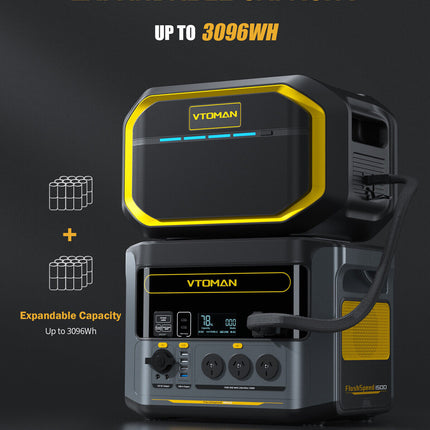 FlashSpeed 1500 1548Wh 10A AC/DC LiFePO4 Expansion Battery AU