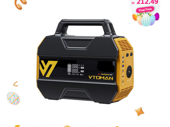 FlashSpeed 300 Solar Power Station 600W AC/DC for Camping AU