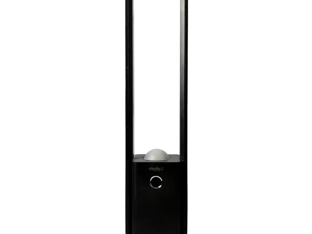 Black Bladeless Fan with Air Purifier, Oscillating, LED Display, Remote Control, 12 Speeds, 3 Modes
