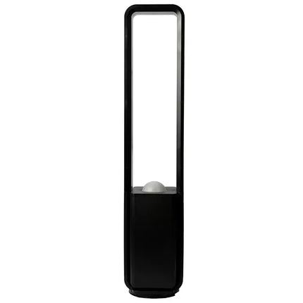 Black Bladeless Fan with Air Purifier, Oscillating, LED Display, Remote Control, 12 Speeds, 3 Modes
