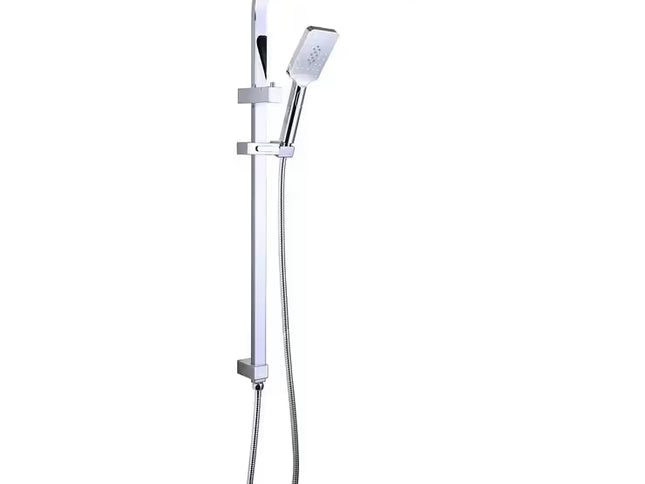 Chrome Shower Panel 30x15mm With Sliding Adjustable Shower Holder