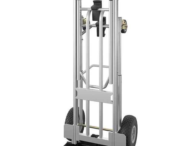 Black 4 In 1 Folding Toe Plate Hand Truck for Heavy Loads, Aluminium and Steel Hybrid