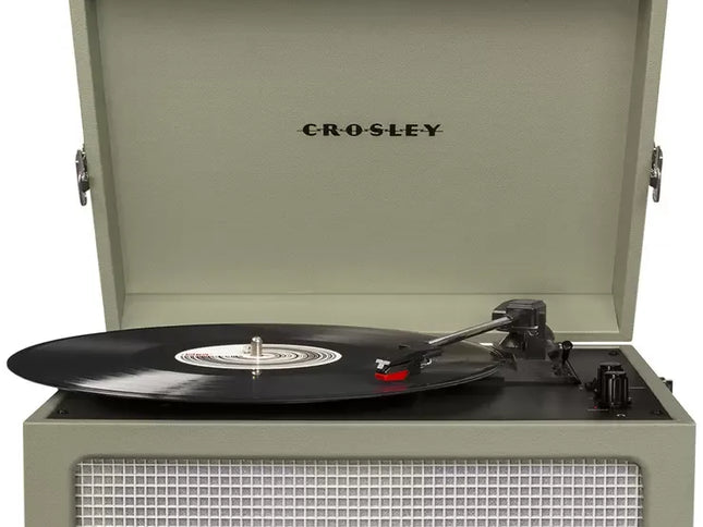 Voyager Bluetooth Portable Turntable Sage - 3 Speed Record Player with Wireless Streaming