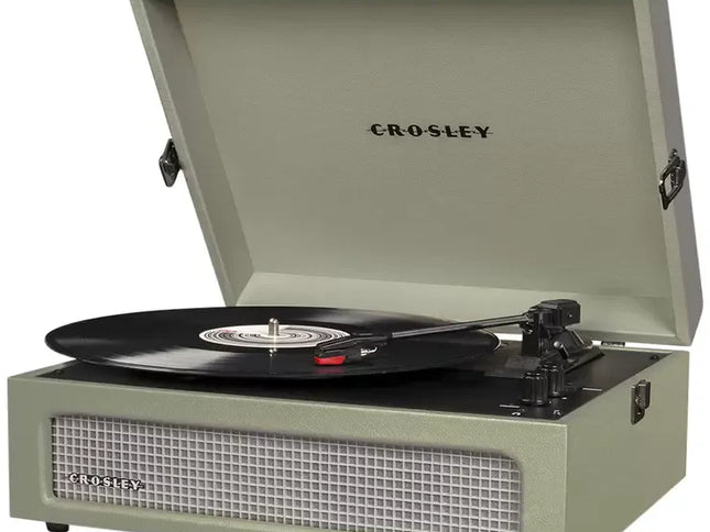 Voyager Bluetooth Portable Turntable Sage - 3 Speed Record Player with Wireless Streaming