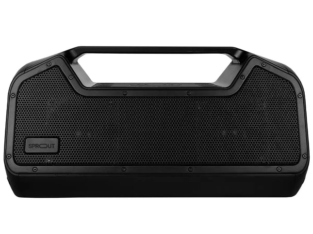 Portable Bluetooth Speaker Black with 40W Output, IP67 Waterproof, Wireless Charging, and 15,600mAh Battery