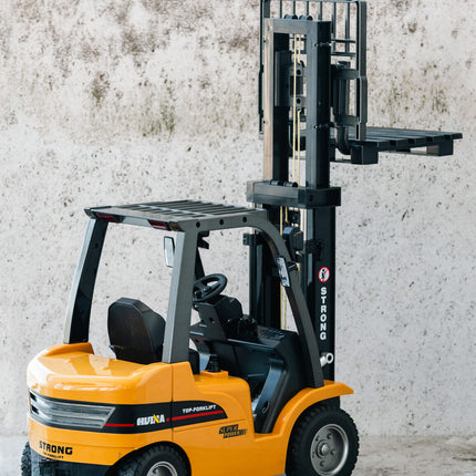 1:10 Scale 2.4G 8-Channel Metal Remote Control Forklift Construction Vehicle with Lifting Function & Sound
