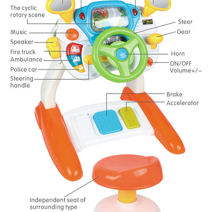Baby Sensory Play Interactive Driving Simulation with Music and Light