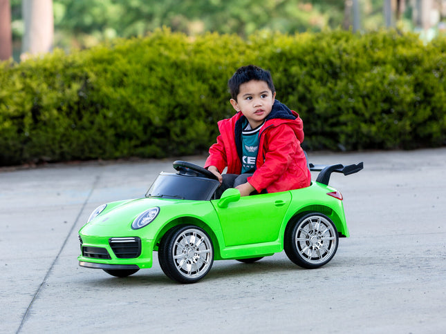 Porsche-inspired Design Ride-on (Green) Electric Car with Parental Remote Control