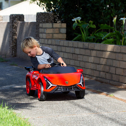 Ferrari Inspired 12V Ride-on Electric Car with Remote Control - Red