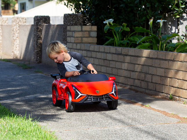 Ferrari Inspired 12V Ride-on Electric Car with Remote Control - Red