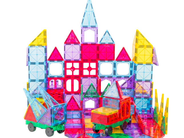 200 Pcs non-toxic STEM Educational, Durable Magnetic Tiles/Puzzle with Storage Bag