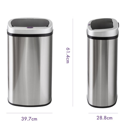 50L Stainless Steel Motion Sensor Rubbish Bin