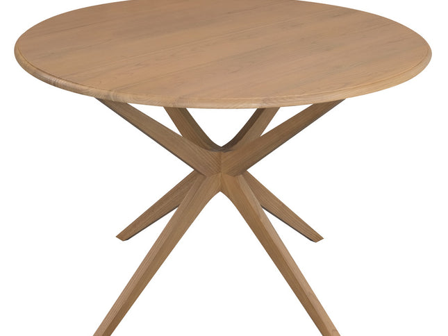 Dion Solid Oak Round Dining Table (Natural)