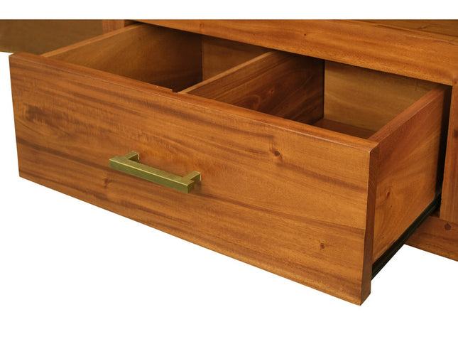 Paris 2 Drawer Entertainment Unit (Light Pecan)