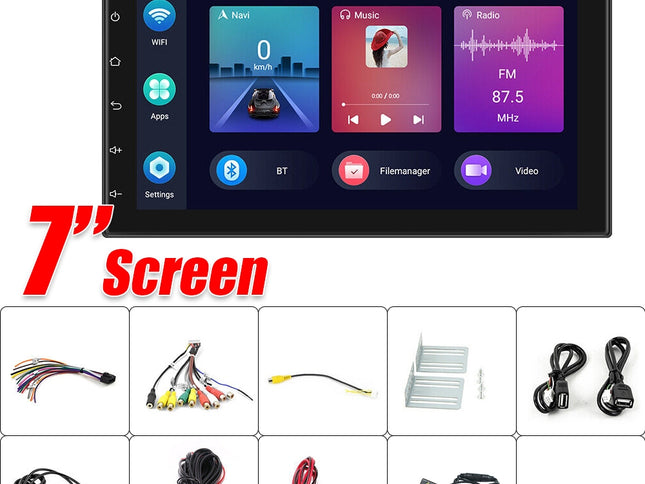 7 inch Car Radio 2 DIN GPS FM RDS WIFI w/ Rear Camera For Android IOS CarPlay AU