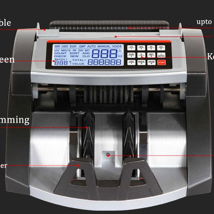 Australian Note Bill Money Cash Counter Machine with Value Count 4" LED Display