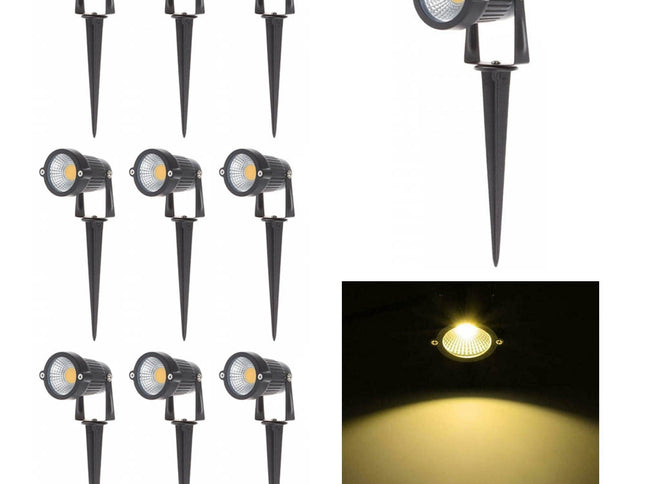 10PCS 12V LED Waterproof Outdoor Garden Spotlights Landscape Light Flood Lights