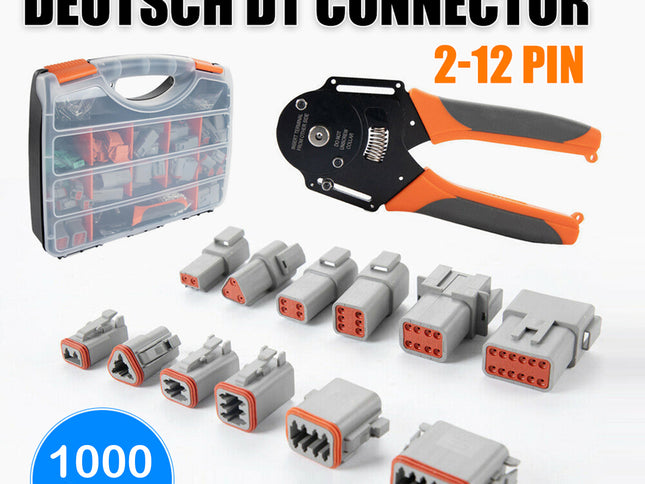 1000PCS Deutsch DT Connector Plug Kit With Genuine Deutsch Crimp Tool Auto Marine