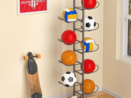 Basketball Soccer Storage Rack Sport Ball Organizer Ball Holder Display Stand