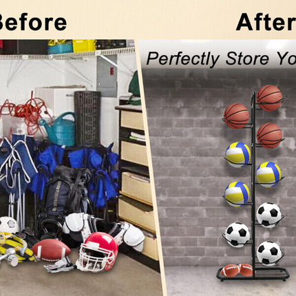Basketball Soccer Storage Rack Sport Ball Organizer Ball Holder Display Stand
