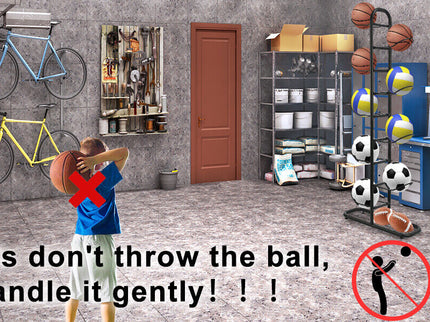 Basketball Soccer Storage Rack Sport Ball Organizer Ball Holder Display Stand