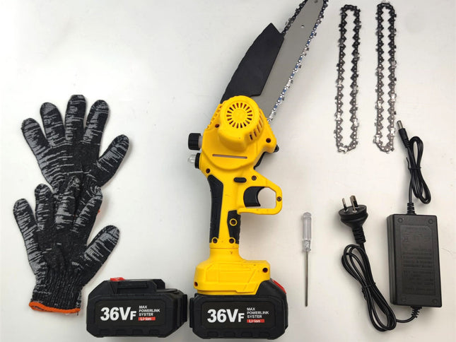 36V 8" Mini Cordless Electric Chainsaw 2XBattery 36V Wood Cutter Rechargeable