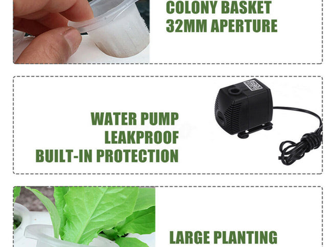 108 Plant Sites Hydroponic Grow Tool Kit Vegetable Garden Hydroponic Grow System