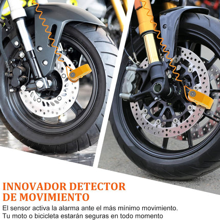 Motorcycle Alarm Disc Lock Motor Bike Brake Security Electric Rotor Bike Lock RED